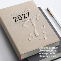 Agenda 2027 con Diseño de Oveja, Tapa de Piel de Oveja A5, Multifuncional, Gruesa, Planificador de Negocios, Diario de Productividad, Regalo