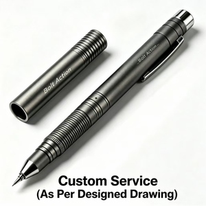 Service d'usinage CNC, sablage personnalisé, stylo de poche EDC en aluminium, stylo à mécanisme Bolt Action en titane, stylo EDC à torsion en cuivre et laiton - Product Image 1