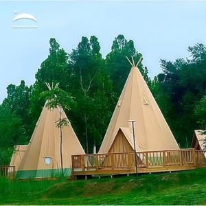 Tipi Tipi Indien Glamping Tente Extérieure Toile Imperméable Camping Tipi Tente pour Adultes Famille - Product Image 1