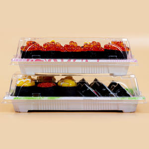 食品グレードのプラスチック製使い捨て丸寿司ボックスでランチコンテナ寿司トレイに行く - Product Image 2