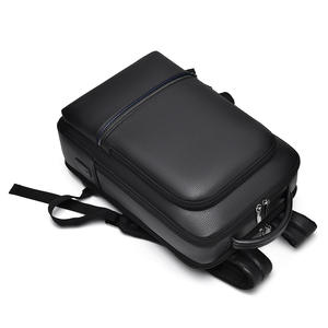Custom Luxury Men's <b>Backpack</b> Custom <b>Black</b> Pu <b>Leather</b> Waterproof Portable Polyester Work Travel - Product Image 6