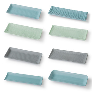 Xiangyuanmei tableware <b>melamine</b> rectangular <b>plates</b> for commercial hot pot restaurants, serving dishes, imitation porcelain - Product Image 1