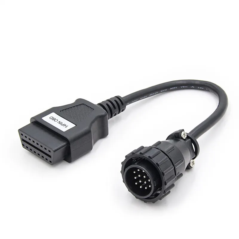 החלפת לנץ Sprinter משאית OBD II אבחון כבל, OBD 14Pin זכר OBD2 16Pin כבל עבור מרצדס דיזל רכב