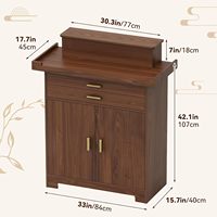 Niches bouddhistes pour usage domestique, petites niches bouddhistes, table d'autel de prière, autels bouddhistes en bois, tables d'offrandes murales