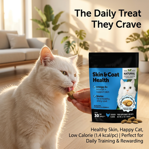 Huile de saumon <span class=keywords><strong>Peau</strong></span> et pelage Doux à mâcher Soulagement des allergies Démangeaisons <span class=keywords><strong>Peau</strong></span> Santé Chats Suppléments avec Biotine Oméga 3 Vitamines C Multivitamines - Product Image 5