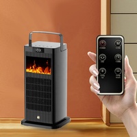 Calentador de Chimenea Nuevo Modelo 2025, Calentador de Ventilador de Alta Potencia con Función de Humidificación y Atomización