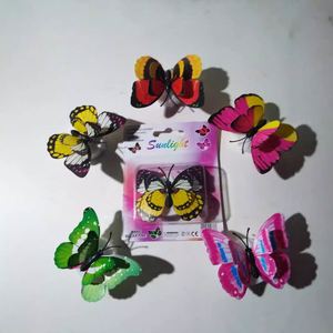 สติ๊กเกอร์ติดผนังรูปผีเสื้อเรืองแสง 3 มิติ สีสันสดใส ขนาดเล็ก - Product Image 6