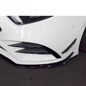 Ailerons noirs brillants en PP pour mercedes-benz classe a W177 A180 A200 <span class=keywords><strong>A35</strong></span> <span class=keywords><strong>A45</strong></span> AMG Sport 2019 évents de lèvre de pare-chocs avant Canards 7 pièces/ensemble - Product Image 4