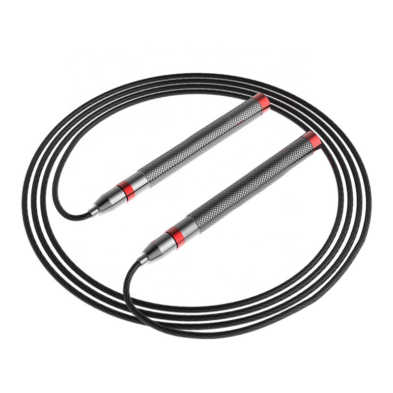 Спортивная Фитнес-тренировочная самоблокирующаяся скоростная стальная проволока скакалка