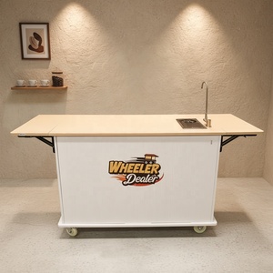 <span class=keywords><strong>Chariot</strong></span> à nourriture, café et boissons en <span class=keywords><strong>bois</strong></span> portable à 4 roues, <span class=keywords><strong>chariot</strong></span> mobile à pousser à la main, comptoir de <span class=keywords><strong>bar</strong></span>, <span class=keywords><strong>chariot</strong></span> à bonbons pour événements et festivals en plein air - Product Image 6