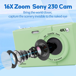 Caméscope numérique 4K 64MP de haute qualité, idéal pour les vidéos, les photos, les selfies et les vlogs, avec design rétro 16X - Product Image 3