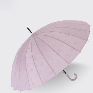 Parapluie droit automatique créatif à ouverture automatique, manche long en plastique, imperméable, avec impression personnalisée de logo, effet fleur d'eau magique - Product Image 5