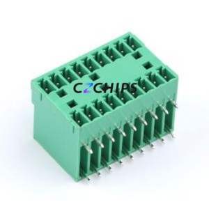 MX15EDGRH-3.81-2*09P-GN01-Cu-A Plug-in Terminal Block Bent Lead Through Hole,P=3.81mm Board-to-Board / Socket Closed 2x9P 3.81mm - Product Image 1