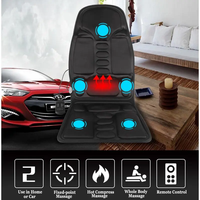 Masseur Dorsal Vibratoire Chauffant Coussin de Siège de Massage avec 8 Modes de Vibration et 3 Niveaux de Chaleur Coussin pour Fauteuil Massant