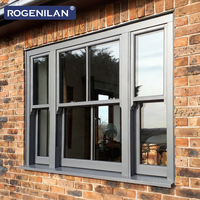 Ventanas Corredizas de Aluminio con Doble Vidrio Impermeables Personalizadas de Fábrica ROGENILAN, Ventanas Americanas con Vidrio Templado