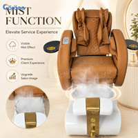 Chaise de pédicure professionnelle pour spa avec bain de pieds sans tuyauterie et lumière LED pour salon de manucure
