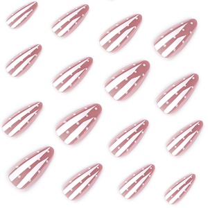 <span class=keywords><strong>Uñas</strong></span> postizas sencillas color nude <span class=keywords><strong>para</strong></span> comercio exterior, puntas de <span class=keywords><strong>uñas</strong></span> cortas con diseño de almendra y lunares, placas de manicura, <span class=keywords><strong>uñas</strong></span> postizas. - Product Image 3
