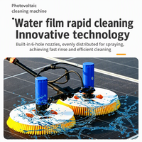 Brosse de nettoyage rotative à double tête et long manche pour panneaux solaires, haute qualité, très vendue, pour robots et équipements de nettoyage