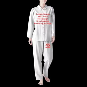 Conjunto de Pijamas Personalizados <span class=keywords><strong>para</strong></span> <span class=keywords><strong>Hombre</strong></span>, Ropa de Dormir Tejida, Transpirable, Térmica, de Manga Larga y Pantalones Largos, Traje de <span class=keywords><strong>Pijama</strong></span> de Poliéster - Product Image 2