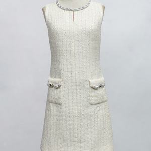 Vestido sin mangas con cuello redondo y cuentas, estilo elegante y fresco, nueva colección primavera 2025 - Product Image 2