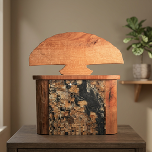 B.S. Urna Funeraria Rectangular de Roble Estilo Americano, Ecológica, Personalizable, Duradera, Diseño Único, Venta al Por Mayor, Modelo 220 - Product Image 1
