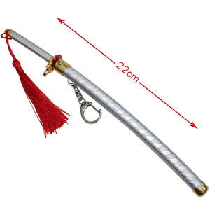 Vendita diretta in fabbrica da 22cm portachiavi con spada Katana Anime in lega di demone Rengoku koujuru in acciaio per bambini - Product Image 2