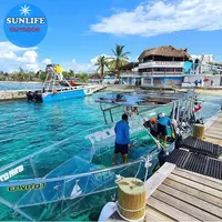 Bateau transparent en cristal de haute qualité SUNLIFE, bateau transparent à fond de verre pour touristes, en vente
