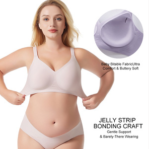 Soutien-gorge push-up sans couture, une pièce, à couvrance totale, sans armatures, avec bretelles réglables et dos en U, en gelée, avec coussinets amovibles – Vente en gros - Product Image 3