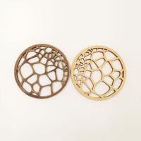 Sous-verre rond en bois creux pour la maison ou comme cadeau