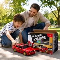 Voiture RC à l'échelle 1:16, 4 roues motrices, drift, contrôle proportionnel, gyroscope, suspension à amortisseurs, lumières néon, vitesse de 30 km/h, chargeur métallique inclus