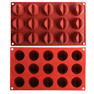 Tulip Cake <b>Silicone</b> Mold 15 Cavity High Temperature Resistant <b>Baking</b> Utensil For DIY French Flower Chocolate Molds - Product Image 3