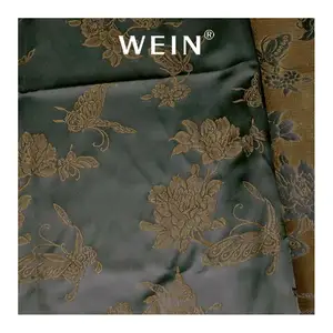 WI-ZP Wholesale Brocade Fabrics Women Dress 100% Polyester Flower Design Jacquard Fabric