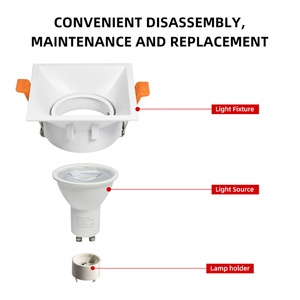 Hiện đại <span class=keywords><strong>LED</strong></span> trần ánh sáng nhúng Die-cast nhôm chiếu sáng trong nhà lịch thi đấu nhà ở chống chói Spotlight GU10 MR16 COB Downlight - Product Image 6