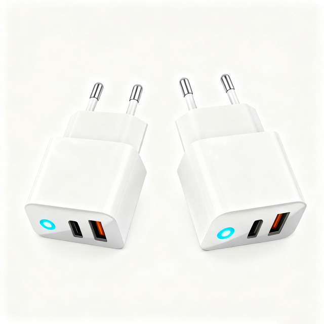 Hot Sale PD20W Fast Charger EU Plug Dual USB-C Charger Compatible with Many Wall Chargers for Mobile Phones