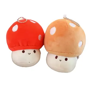 Wholesale 10 cm plush toys custom mini doll cute mushroom keychain mushroom plush keychain funny mushroom plush toys