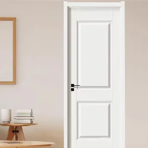 लाइफहाम सस्ती कीमत शिल्पकार शैली 3 पैनल सफेद प्रिमेड खोखले कोर mdf लकड़ी के प्रीचुंग इंटीरियर दरवाजे