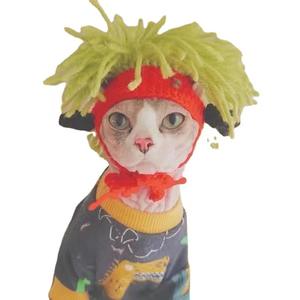 Divertido Disfraz de Gato <span class=keywords><strong>sin</strong></span> <span class=keywords><strong>Pelo</strong></span> de Hilo Ecológico, Estilo Punk Reggae Rock, Disfraz de Perro, Decoración Sólida de Navidad e Invierno - Product Image 5