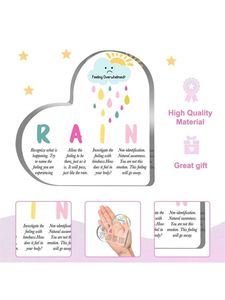 1pc, oggetto decorativo da scrivania in acrilico a forma di cuore, che suggerisce psicologicamente a se stessi che posso "sei fantastico". È un Dec - Product Image 3