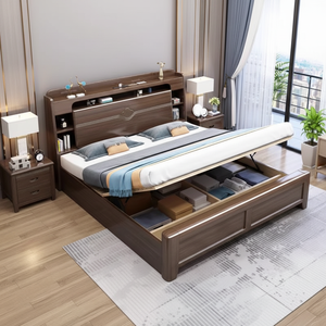 Offres de réduction Style élégant Polissage manuel multiple Surface lisse sans bavures Lits king size en bois massif - Product Image 2