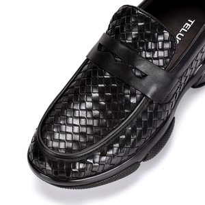 Zapatos de Hombre de Negocios y Ocio, Estilo Ligero y Lujoso, Tejidos a Mano, con Amortiguación de Aire, Suela Gruesa, Estilo Casual, Tipo Mocasín - Product Image 4