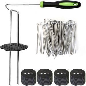 Mạ kẽm <span class=keywords><strong>u</strong></span>-loại Nail cảnh quan mặt hàng chủ lực cho nhà kính mịn Shank Flat Head thép vườn Stakes đóng gói trong thùng carton - Product Image 2