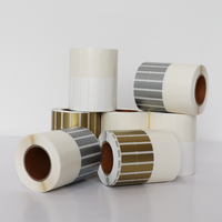 Fábrica en blanco BOPP papel precio etiquetas vinilo imprimible alto brillo PET joyería exhibición rollo etiquetas para anillo pegatina