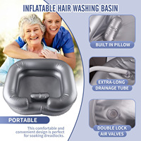 Bassin gonflable en PVC pour shampoing, oreiller intégré, lit de soins d'urgence de 0.25mm pour les personnes âgées handicapées, accessoires de jouets gonflables pour femmes enceintes
