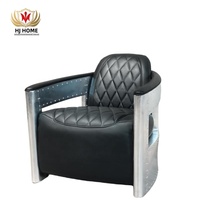 HJ HOME Mobilier industriel style aviateur pour salon une place Canapés en cuir de haute qualité pour hôtel, bar et café Meubles