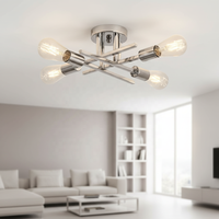Plafonnier LED industriel moderne en fer forgé de style nordique avec interrupteur, montage en surface, éclairage intérieur multicolore pour ferme