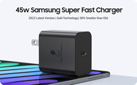 Chargeur mural rapide 45W PD PPS Type C avec prise EU US UK pour Samsung Galaxy S25 Ultra S24 Ultra