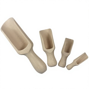 Cuillère en bois réutilisable et écologique avec longues et petites poignées pour poudre de café, feuilles de thé et sel de bain (capacités de 10 ml à 30 ml) - Product Image 3