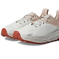 Sepatu Lari Trail UNIKHAN Desain Atletik Profesional Sol Traksi Tahan Lama Berbahan Mesh Bernapas Ringan Warna Beige Oranye