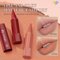 Crayon à lèvres mat longue tenue rouge, nude et violet, résistant à l'eau, pour un maquillage sexy et durable