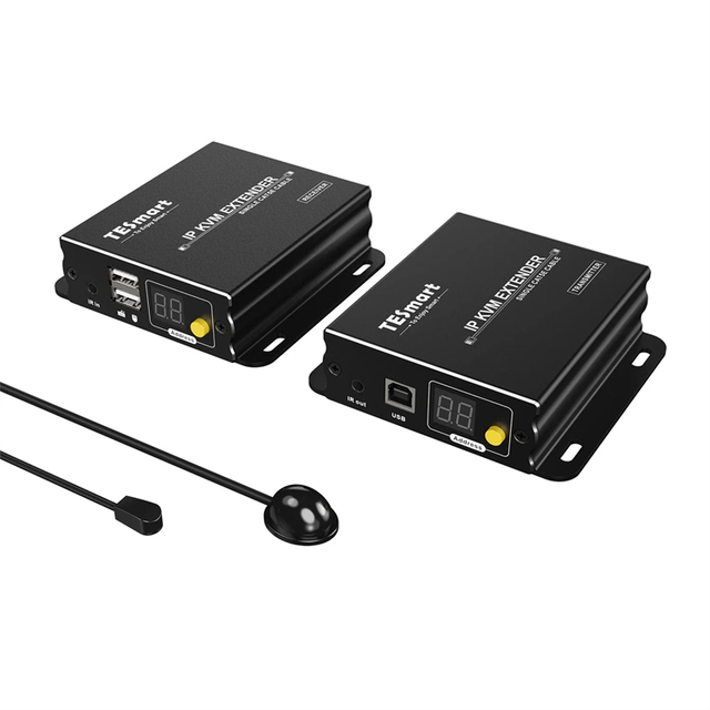TESmart 120M HDMI KVM Many to Many Over IP Extender with IR 1080P for Security System KVM Extender